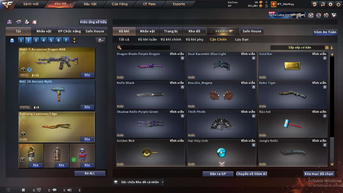 shop acc cf uy tin gia re